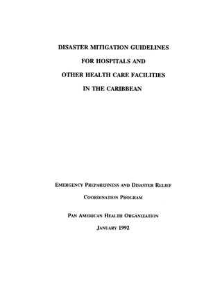 Disaster mitigation guidelines