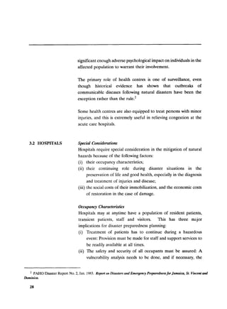 Disaster mitigation guidelines