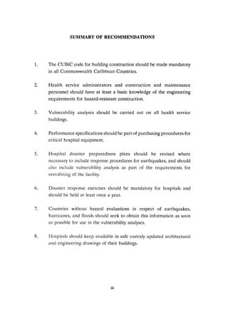 Disaster mitigation guidelines