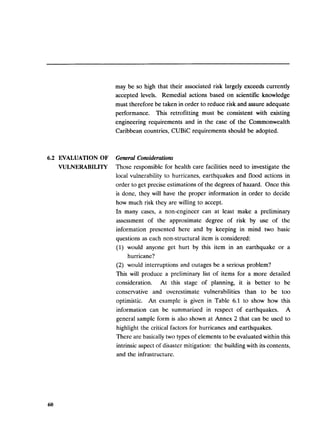 Disaster mitigation guidelines