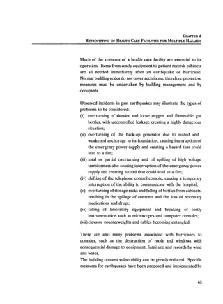 Disaster mitigation guidelines