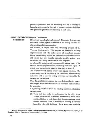 Disaster mitigation guidelines