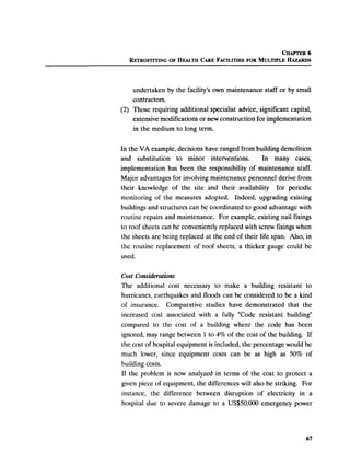 Disaster mitigation guidelines