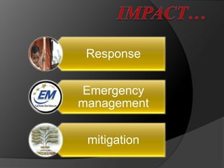 Response
Emergency
management
mitigation
 