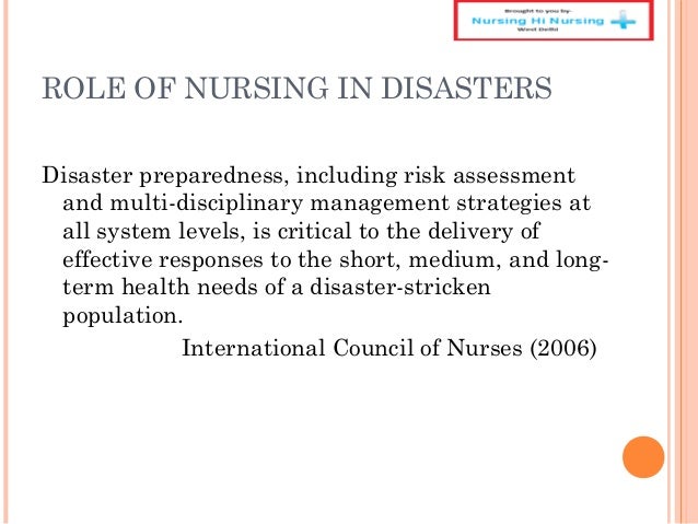 Disaster Nursing