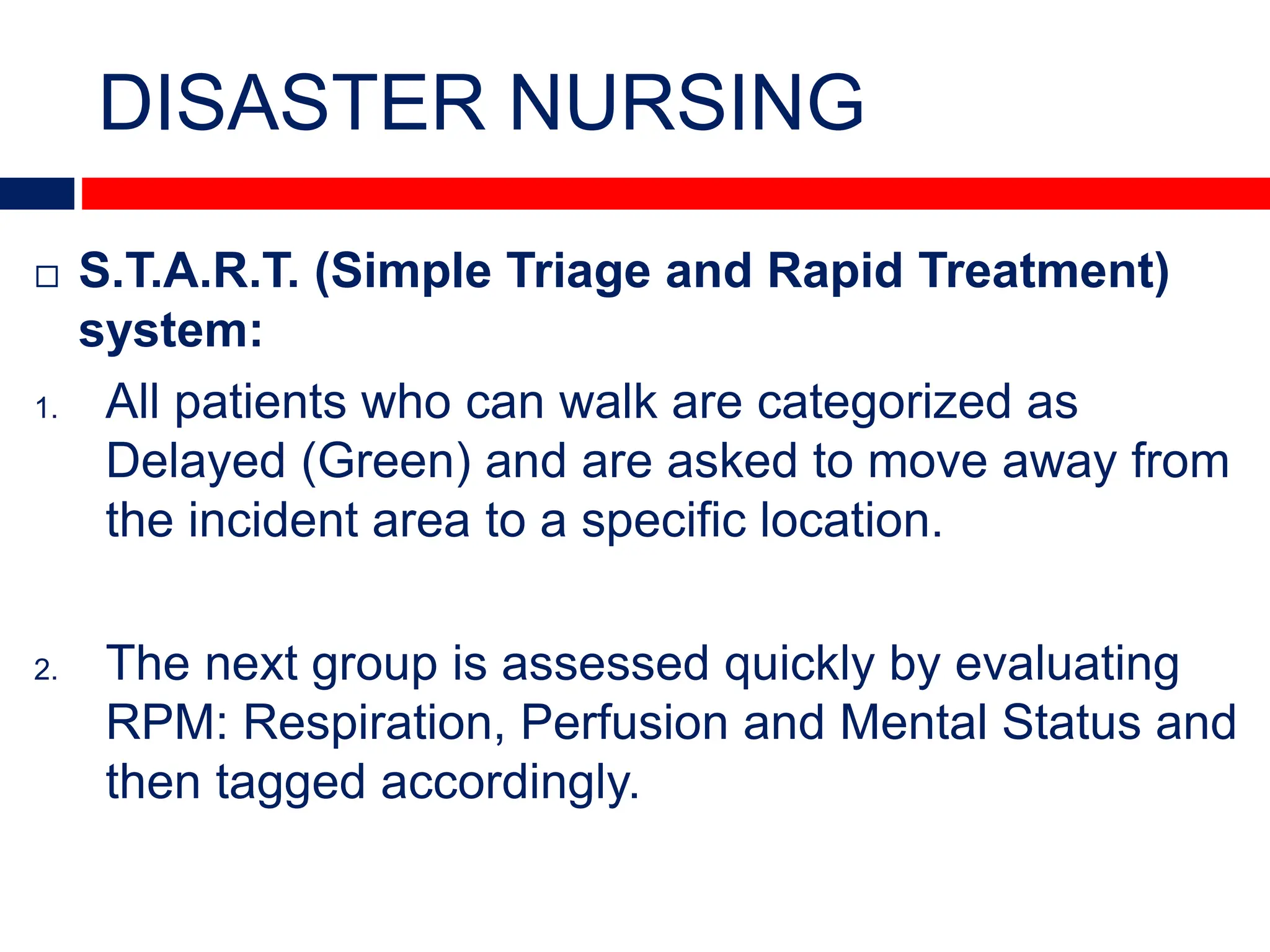 Triage Systems Rpm emergency and disaster nursing lecture ncm 121 | PPT
