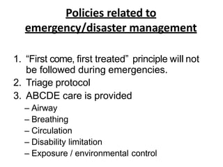 Disaster policies ppt | PPTX