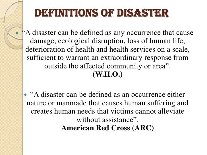 Disaster ppt