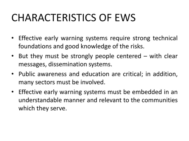 Early Warning System Disaster Management Ppt Free Download