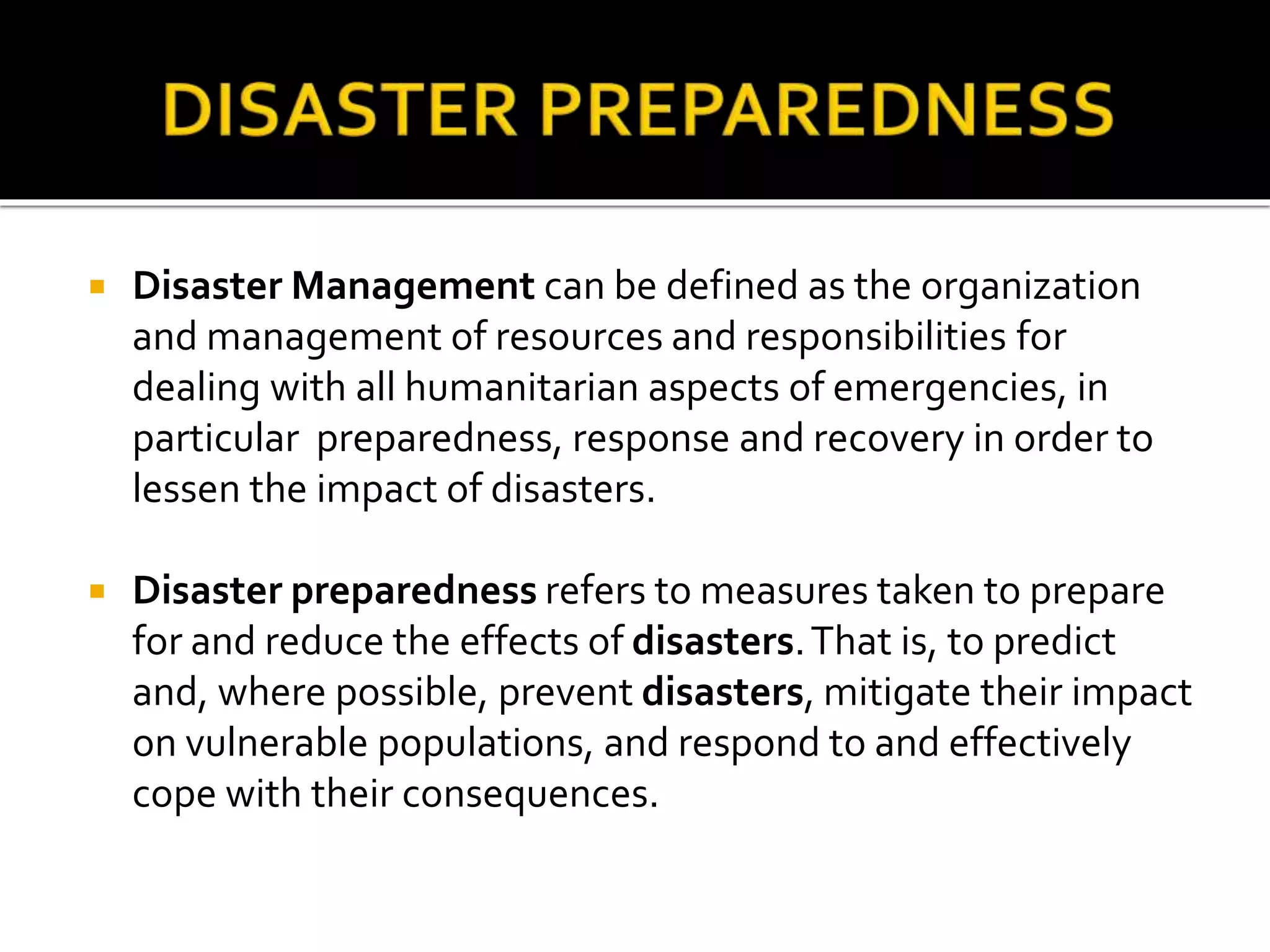 Disaster Preparedness Action Plan Pptx