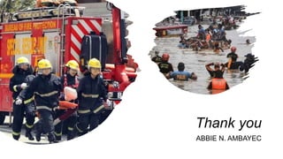 Thank you
ABBIE N. AMBAYEC
 