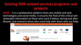 Disaster Risk Reduction Programs DISASTER READINESS AND RISK REDUCTION week 13( DRRR Law).pptx