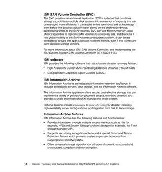 Disaster recovery and backup solutions for ibm file net p8 version 4.5. ...