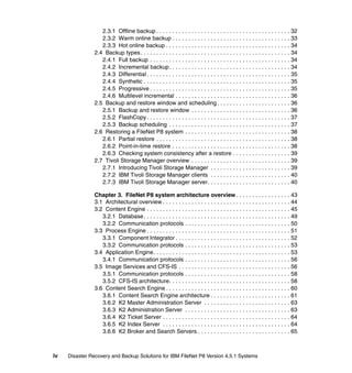 Disaster recovery and backup solutions for ibm file net p8 version 4.5. ...