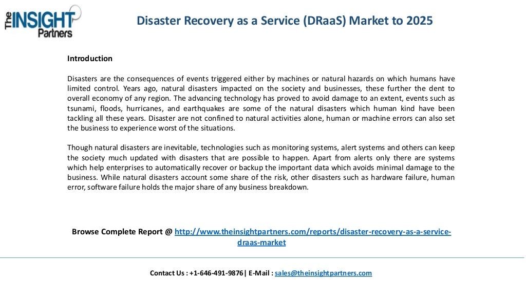 Disaster Recovery Services Industry Overview