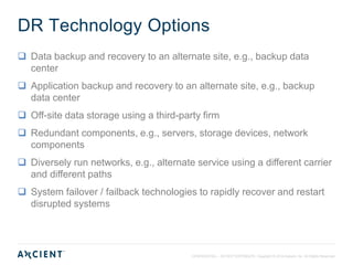 Best Practices in Disaster Recovery Planning and Testing | PDF