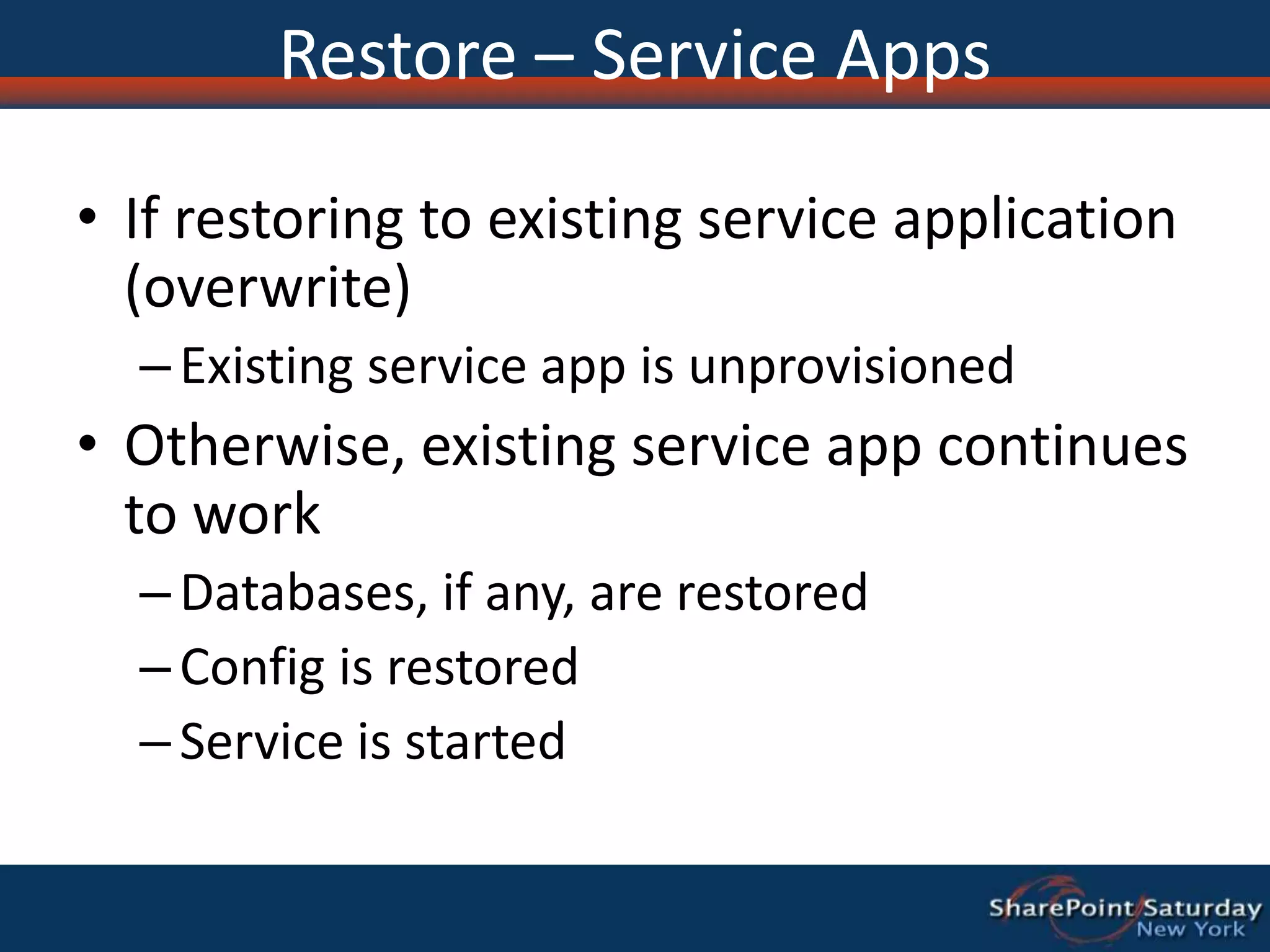 All search databases are backed up