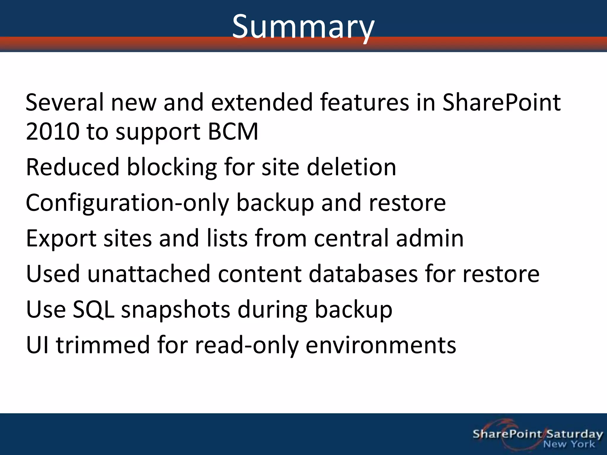 HA - PowershellFor ConfigDB:$db = Get-SPDatabase | where {$_.Name -eq "Configuration Database"}$db.AddFailoverServiceInstance("CP-SQ02L")$db.Update()For Other Databases (Content or Service App):$db = get-spdatabase | where {$_.Name -eq "WSS_Logging"}$db.AddFailoverServiceInstance("phantas-mir")$db.Update()