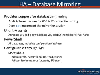 Restore – Site CollectionRestore from an unattached content databaseDo a site collection backup from the unattached content dbUse PowerShell or stsadm to restore the site collection from a backupPowerShell:  restore-spsite