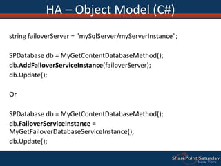 Restore – Site or ListRestore from an unattached content databaseExport a site or listUse PowerShell to restore the site or list (import-SPWeb)