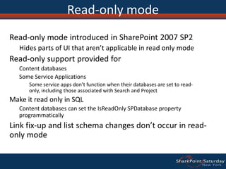HA – User InterfaceFailover Database Server
