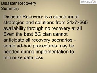 Disaster recovery in sql server | PPT
