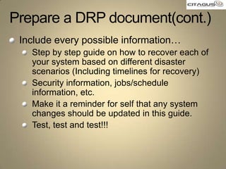Disaster recovery in sql server | PPT