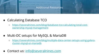 Disaster Recovery Planning for MySQL & MariaDB