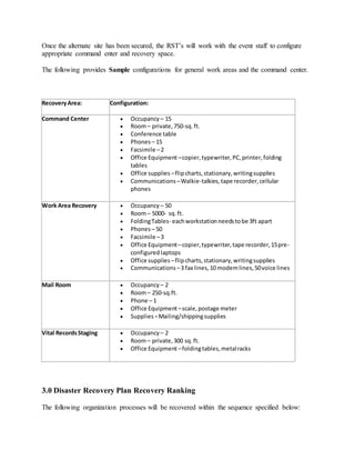 Disaster recovery plan sample 2 | DOCX