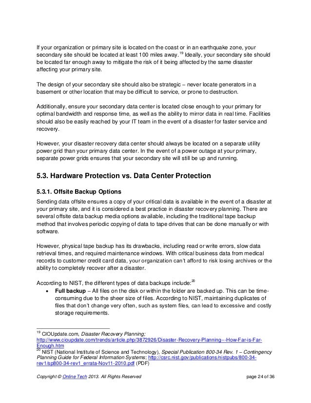 disaster recovery white paper