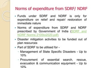 Sdrf Disaster relief provisions and procedure | PPTX
