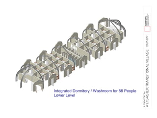 Integrated Dormitory / Washroom for 88 People Lower Level 
