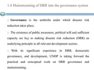 Disaster risk governance policy ppt.ppt