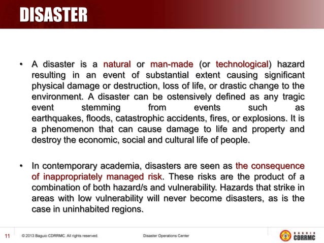 Disaster Risk Reduction and Management | PPTX | Disasters