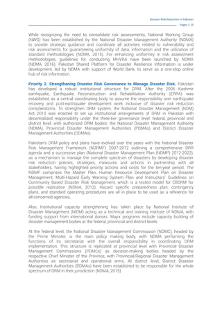 UNDRR Disaster Risk Reduction in Pakistan | PDF