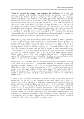 UNDRR Disaster Risk Reduction in Pakistan | PDF