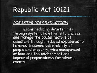 Disaster Risk Reduction Management | PPTX