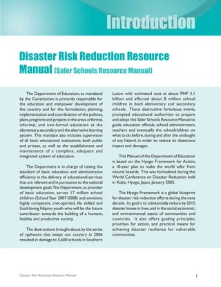 Disaster risk reduction resource manual | PDF