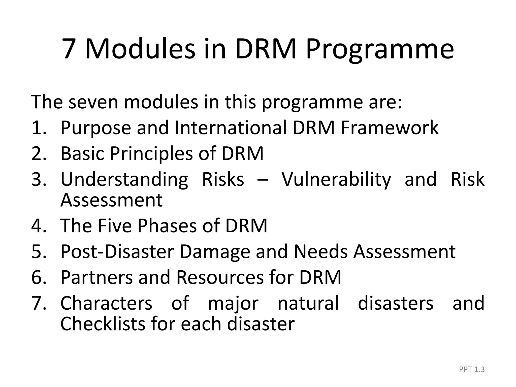 Disaster Risk Reduction Training Pptx