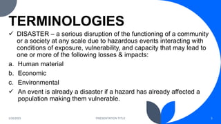 Disaster Management Key Terminologies Disaster Risk & Risk Reduction.pptx