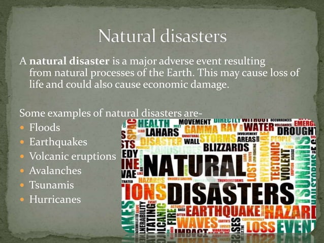 Disasters (natural/man-made) | PPTX