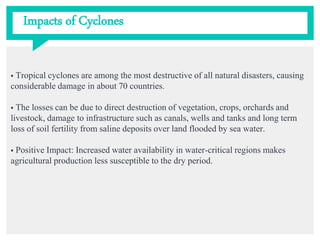 Disasters impact on agriculture | PPTX