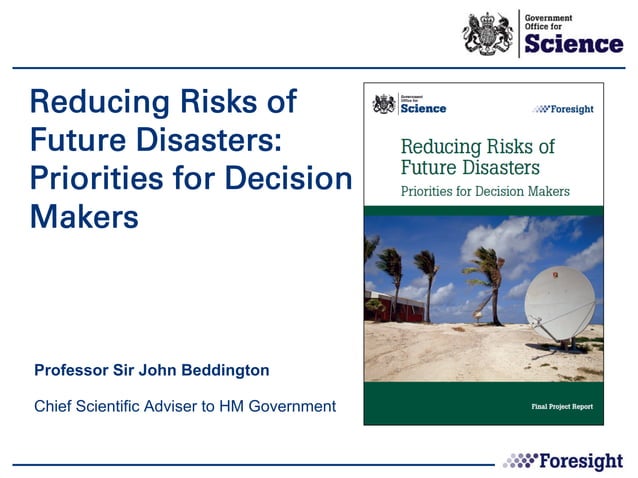 Reducing Risk of Disasters launch presentation | PDF | Environment ...