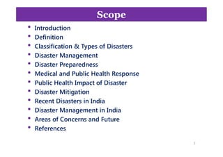 An overview of various types of Disasters & their management | PDF