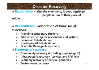 An overview of various types of Disasters & their management | PDF