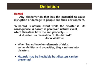 An overview of various types of Disasters & their management | PDF