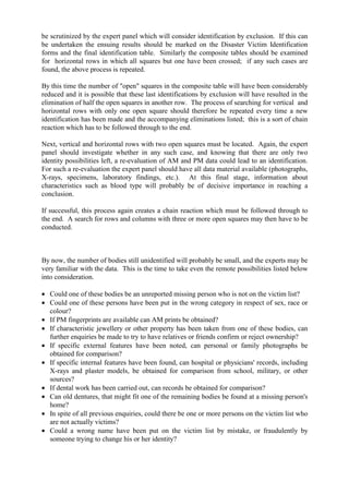 Disaster Victim Identification