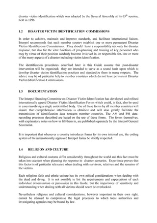 Disaster Victim Identification