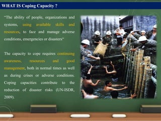 Disaster vulnerability, risk and capacity | PPTX
