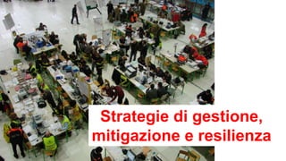 Strategie di gestione,
mitigazione e resilienza
 
